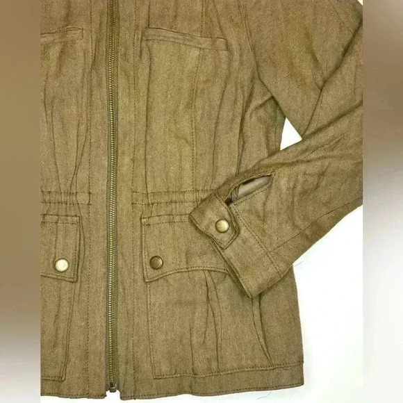 J. CREW Womens Flight Jacket Olive Green Anorak Utility Jacket, Size 2 - Picture 4 of 10